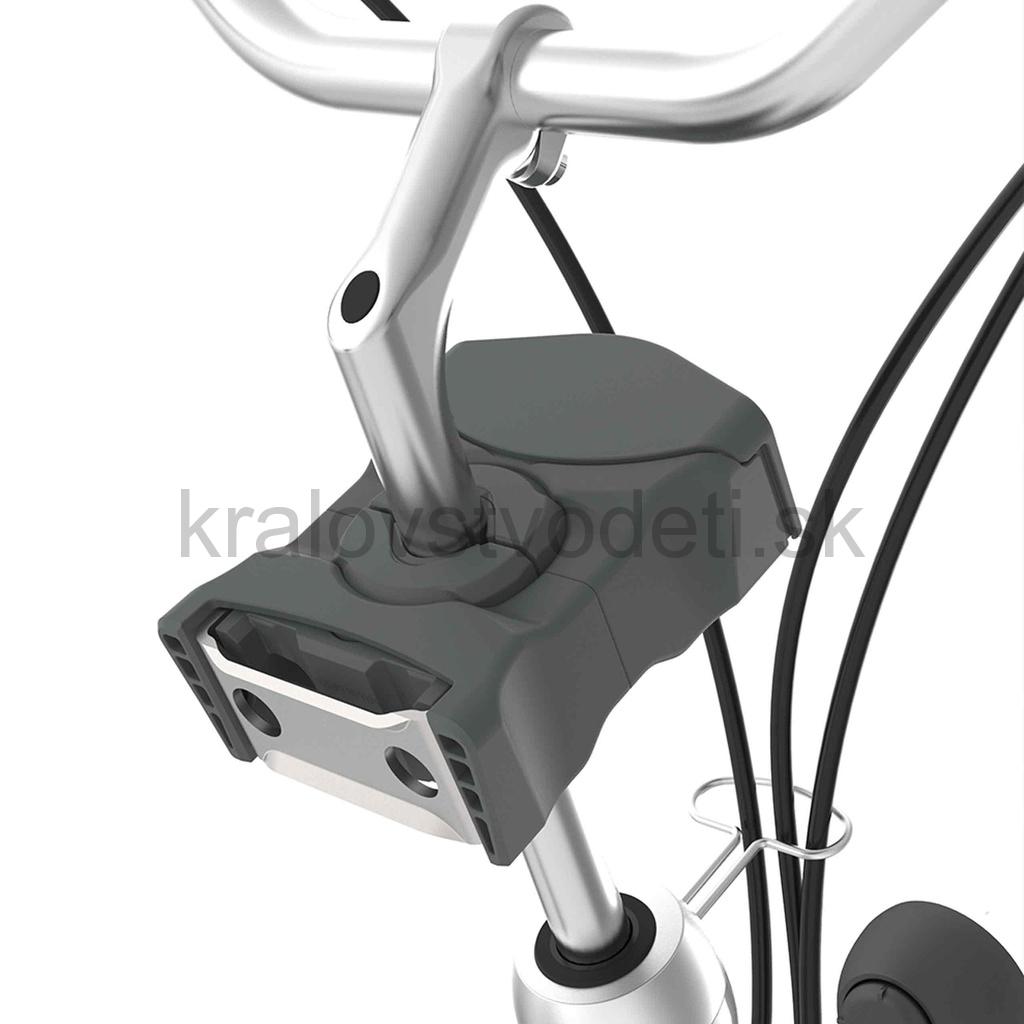 Predná sedačka na bicykel s adaptérom nosnosť 15kg, ČIERNA s hnedou