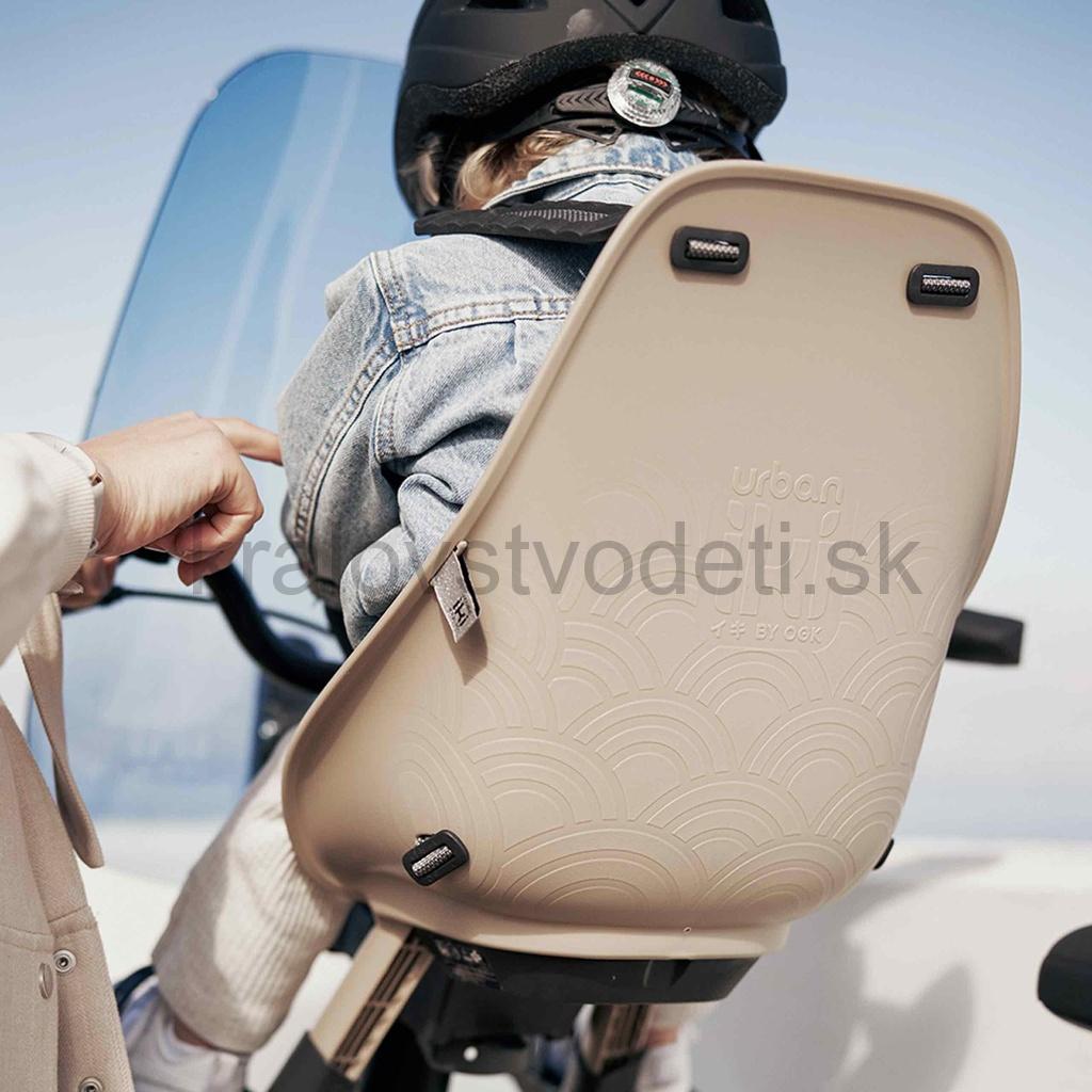 Predná sedačka na bicykel s adaptérom nosnosť 15kg, RUŽOVÁ s bielou