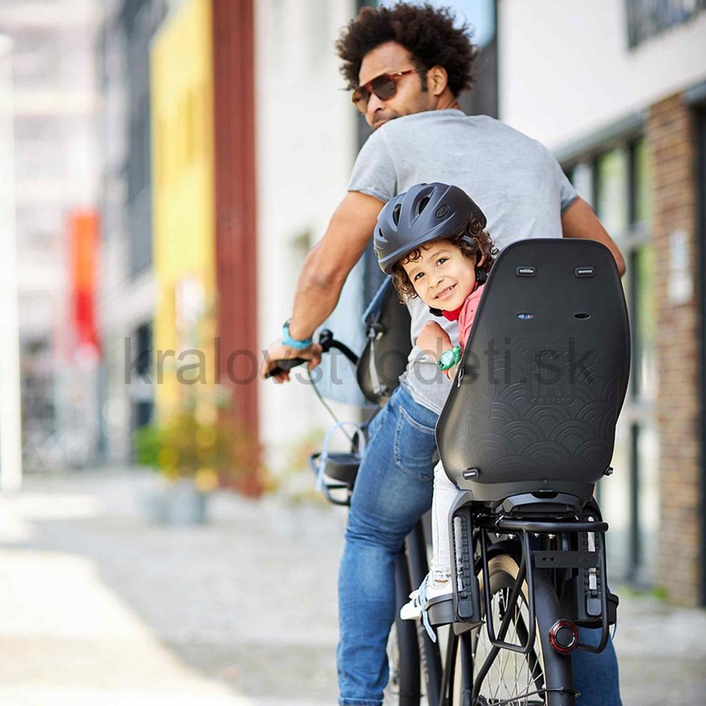 Zadná sedačka na bicykel s adaptérom a nosičom na rám SET, nosnosť 22kg RUŽOVÁ s bielou