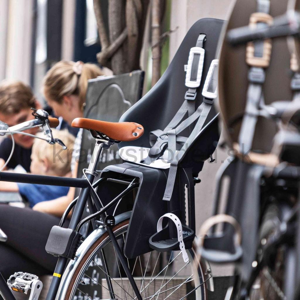 Zadná sedačka na bicykel s adaptérom a nosičom na rám SET, nosnosť 22kg RUŽOVÁ s bielou
