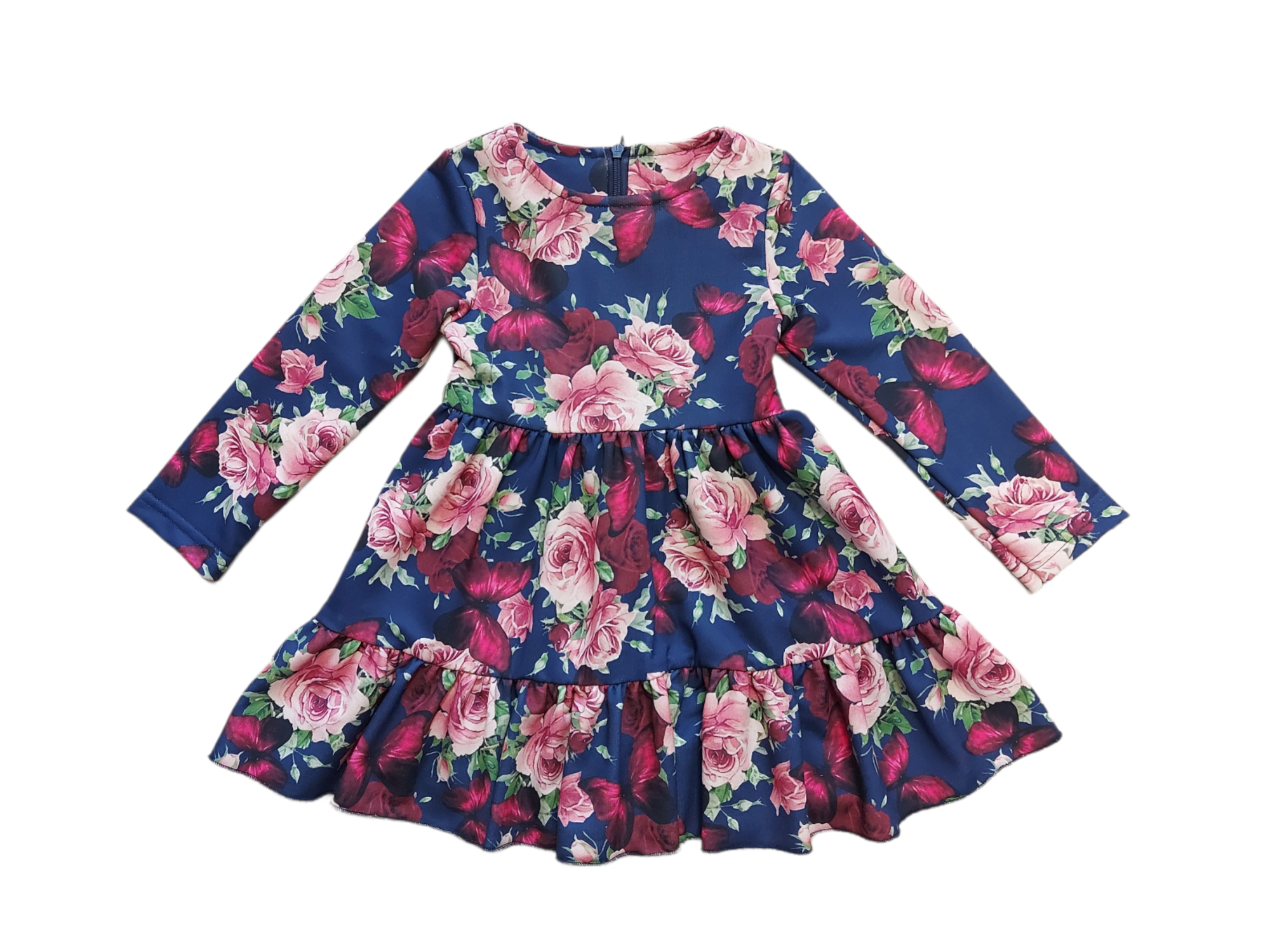 Šaty modré kvety 122