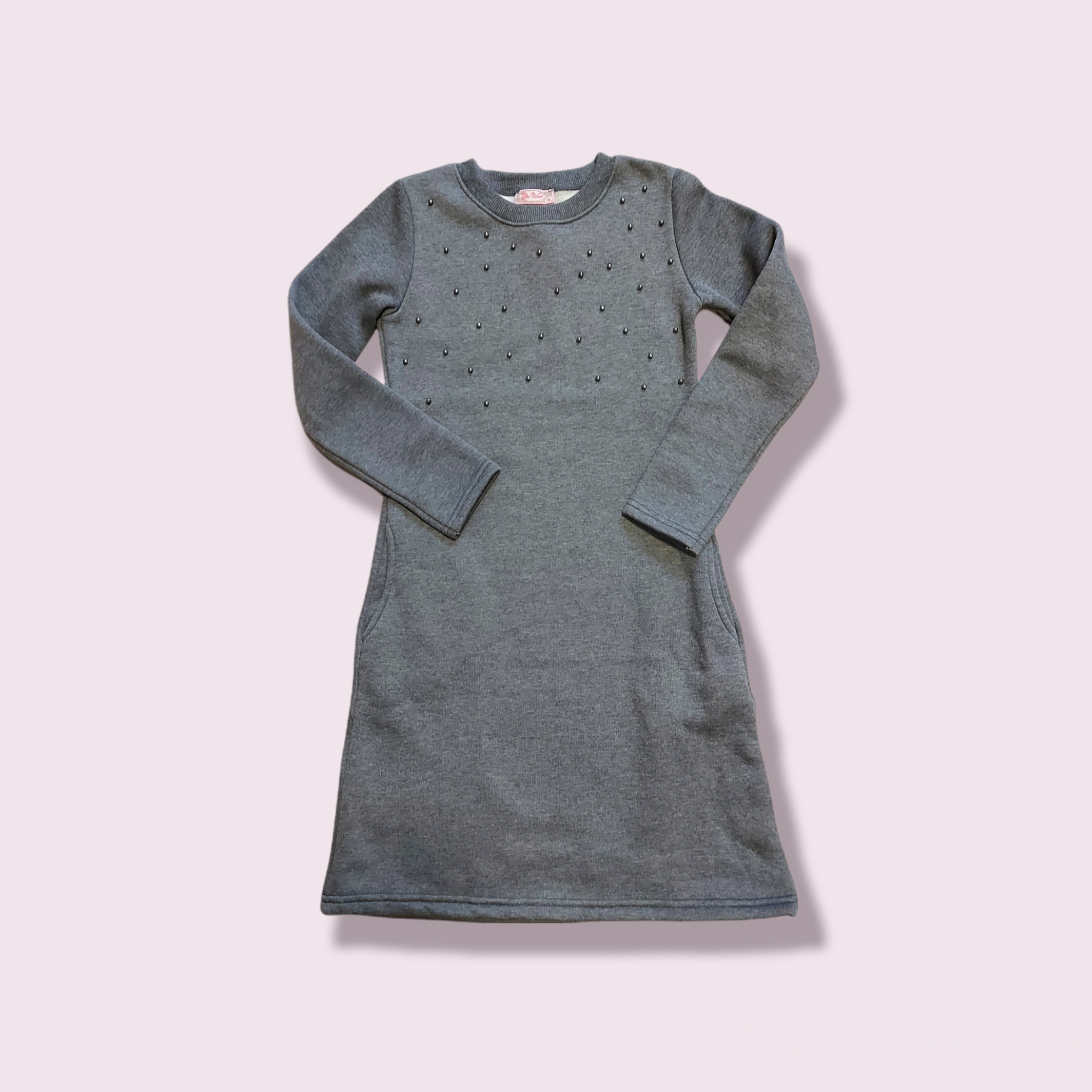 Sivé zateplené šaty 176