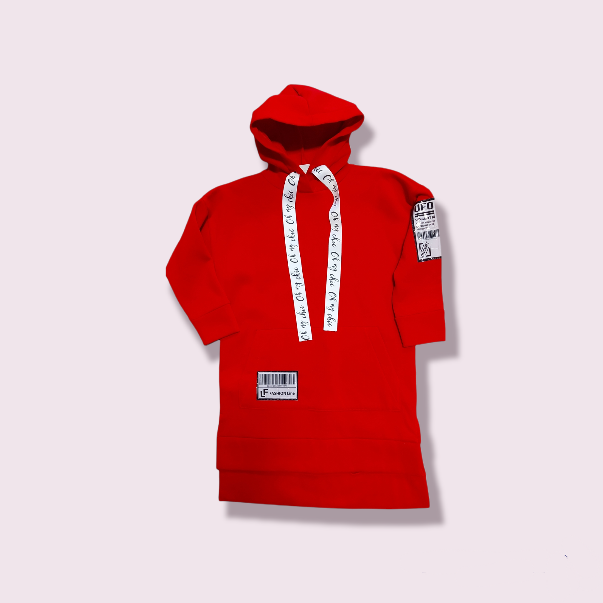 Zateplené športové šaty s kapucňou veľ. 164