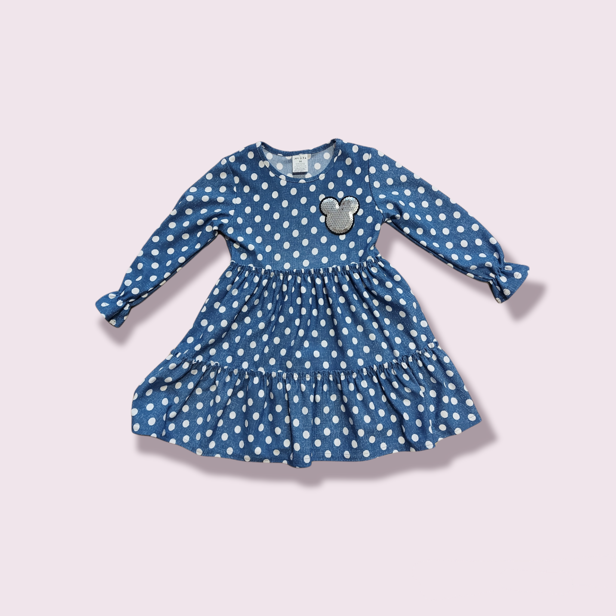 Modré minnie šaty 98, 104