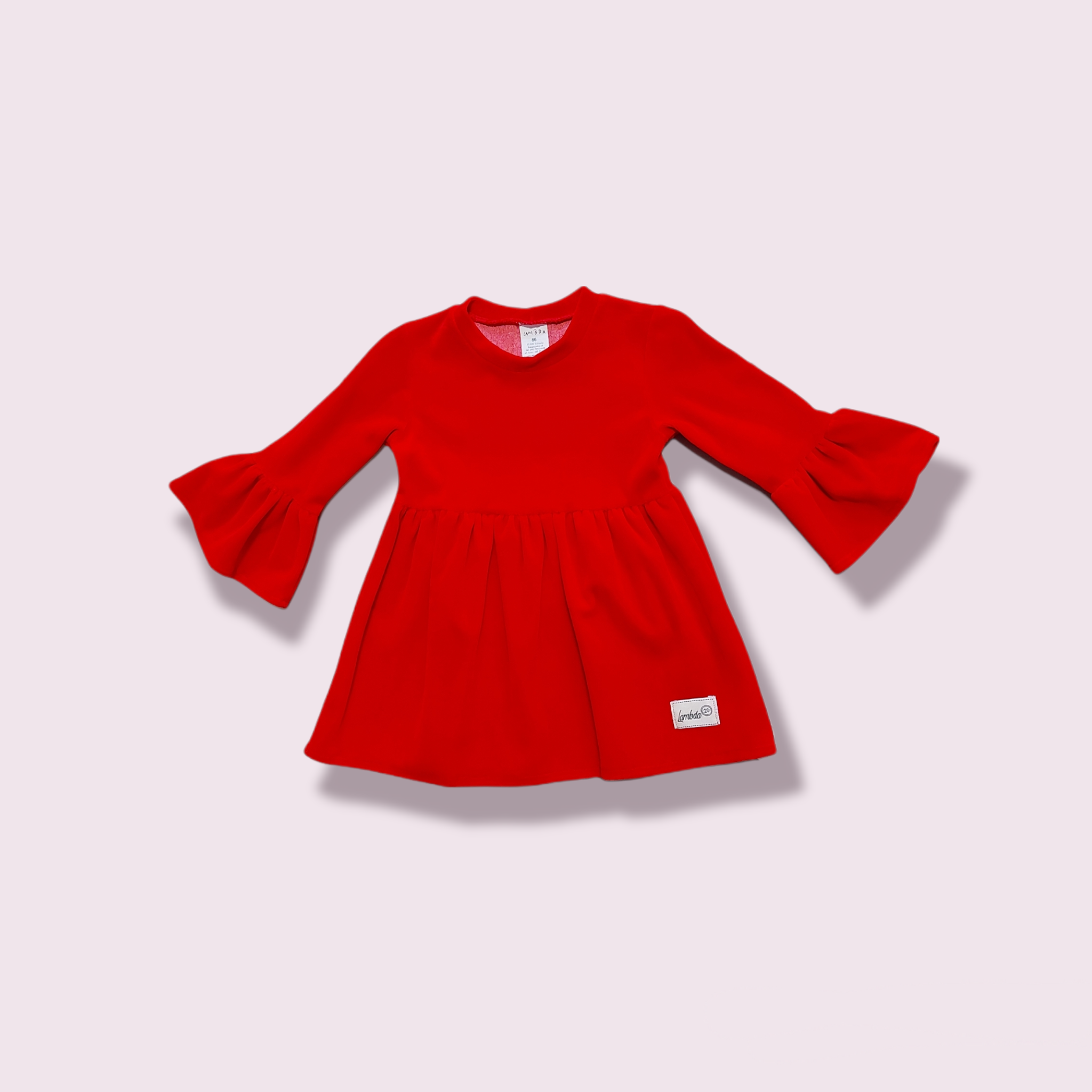 Červené zamatové šaty veľ. 86