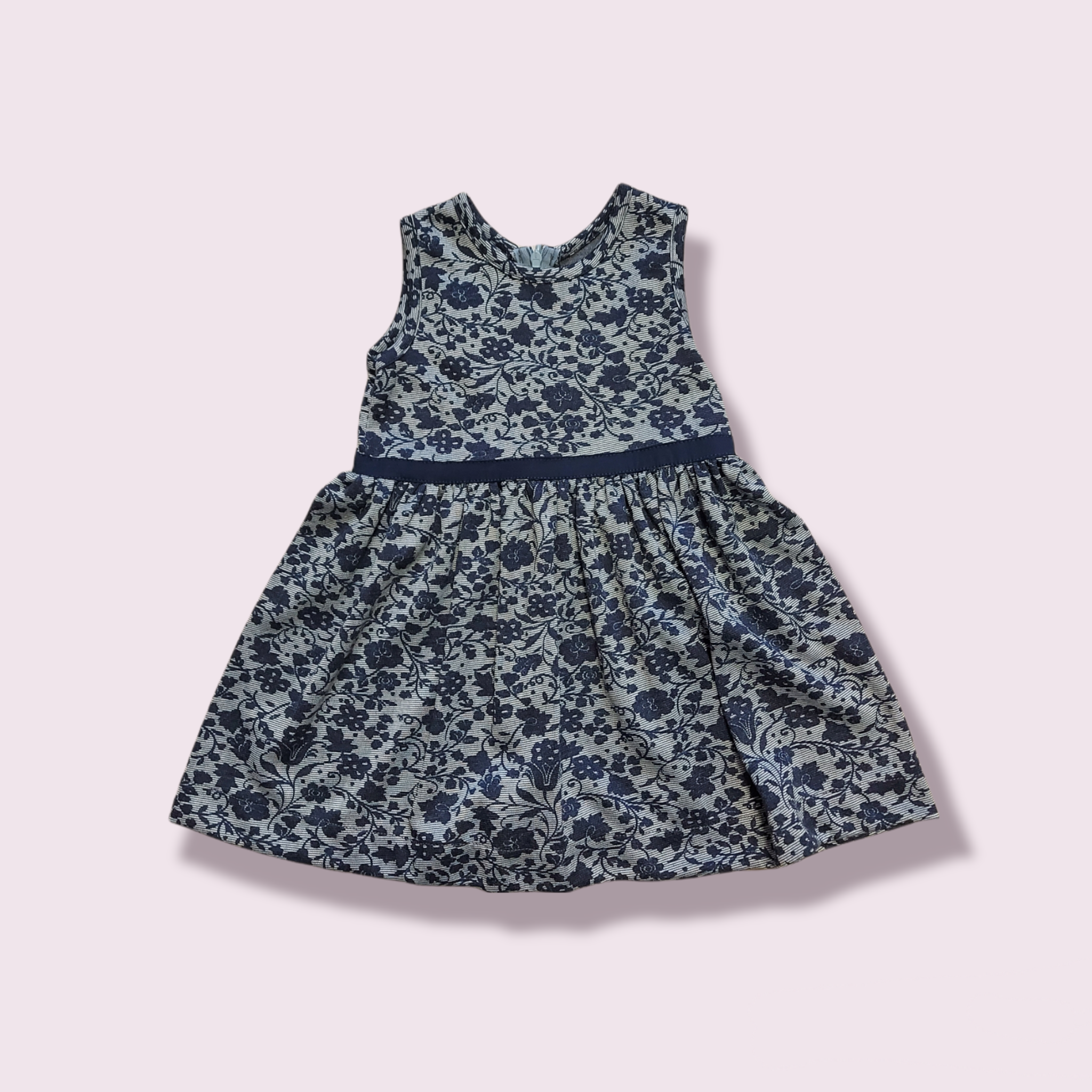 Šaty modrý kvet 80