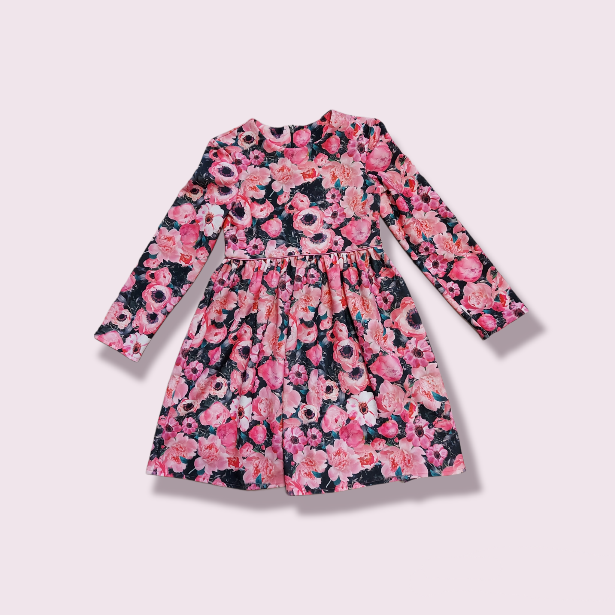 Šaty kvety 140, 146, 152