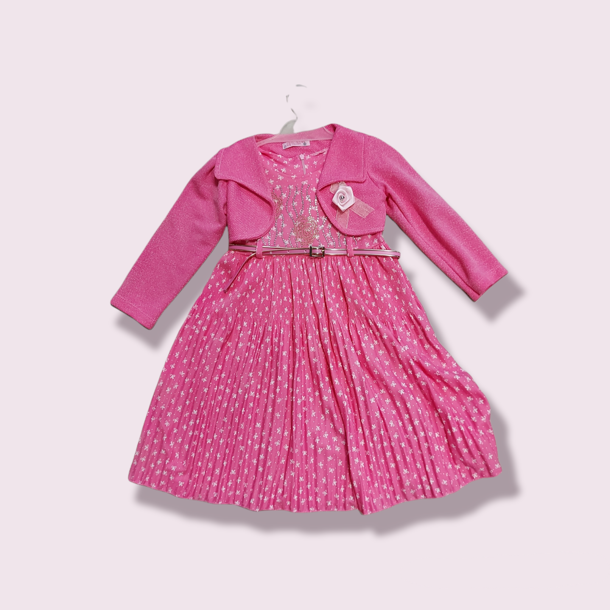 Ružové šaty s bolerkom 6rokov