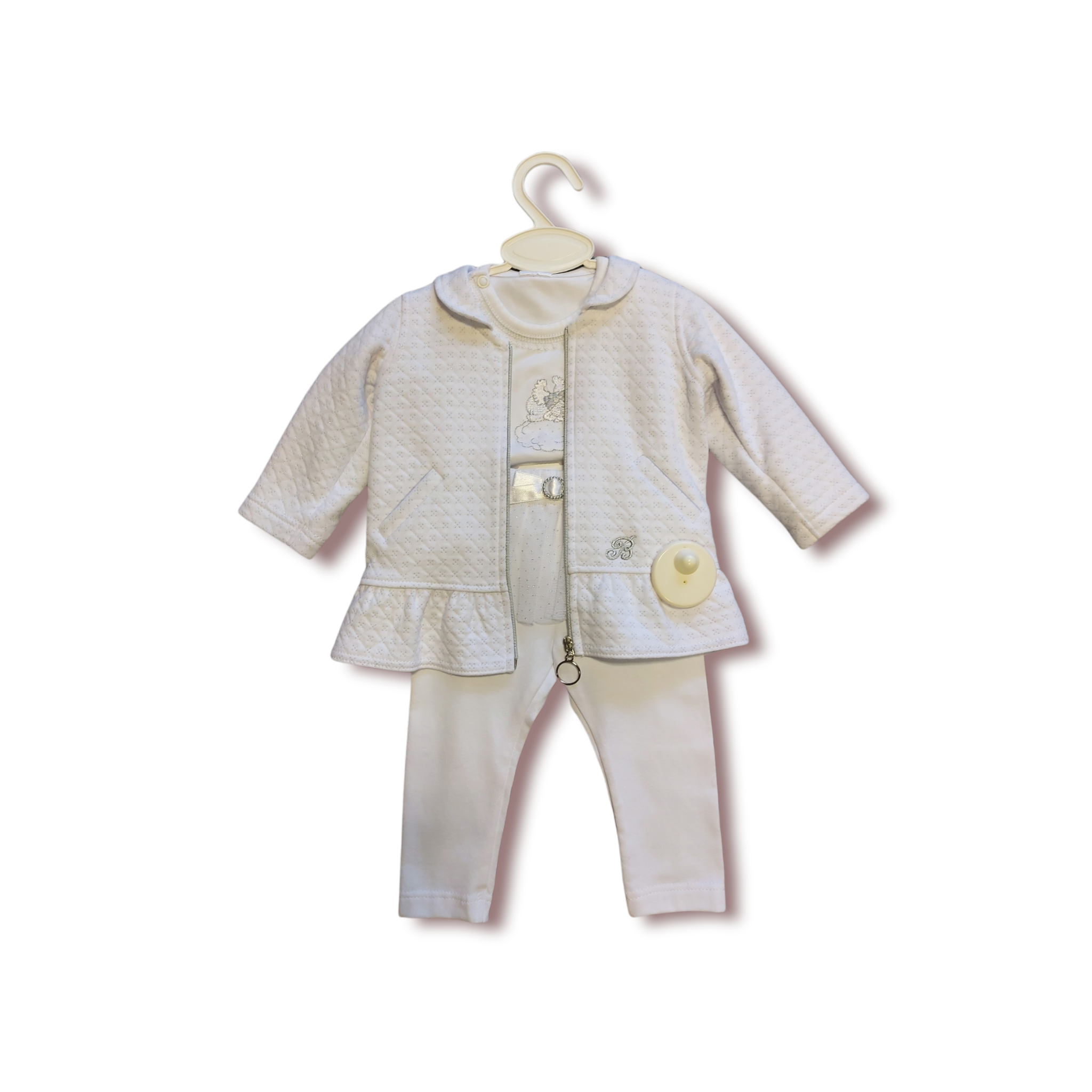 Bielý 3-dielný komplet veľ. 68, 74