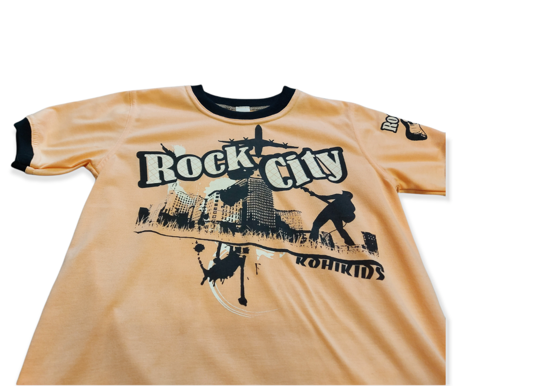 Chlapčenské tričko marhuľovo oranžové veľ. 134