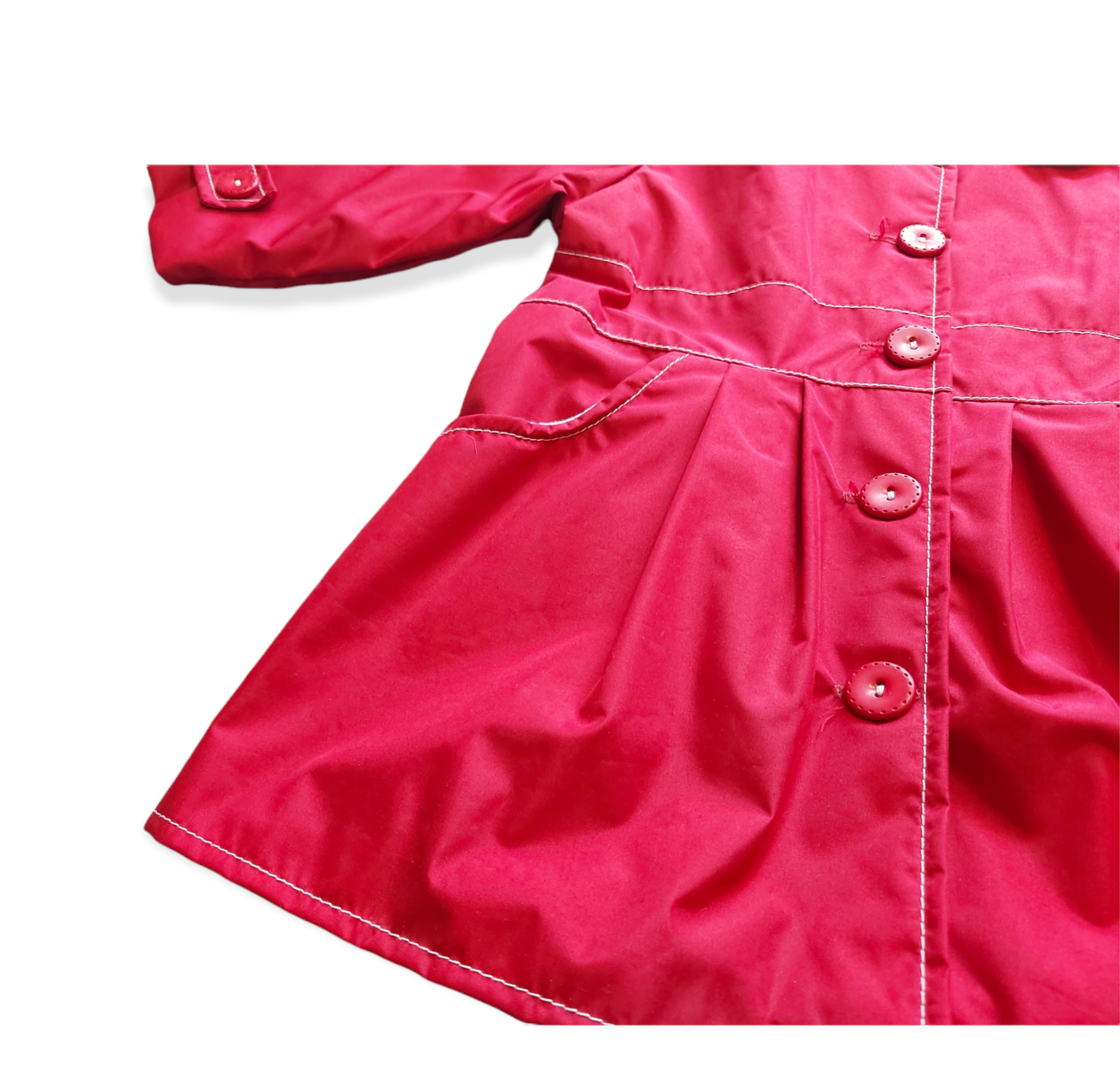 Dievčenský pláštik - červený veľ, 74