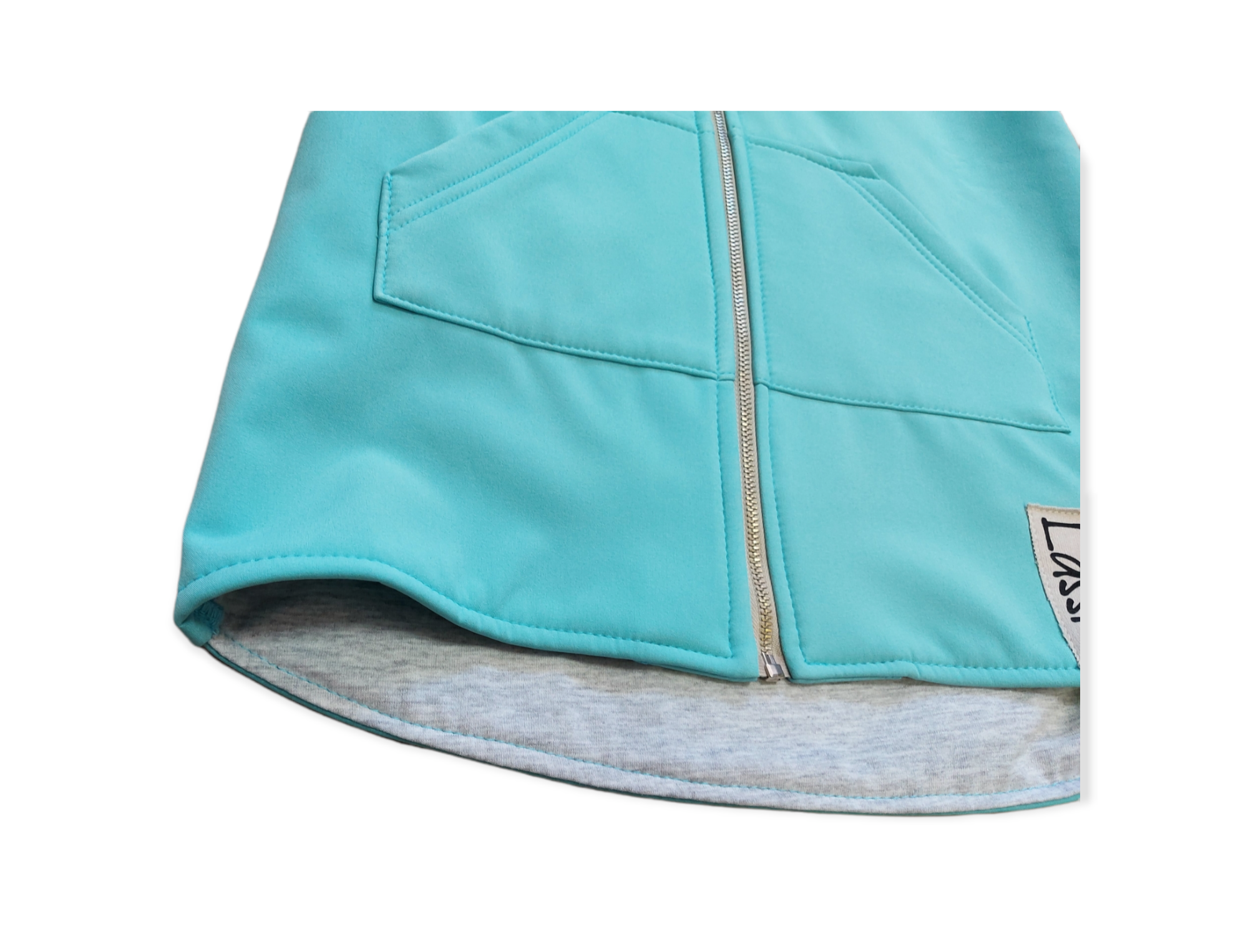 Softshellová bundička - bledo modrá veľ. 122/128