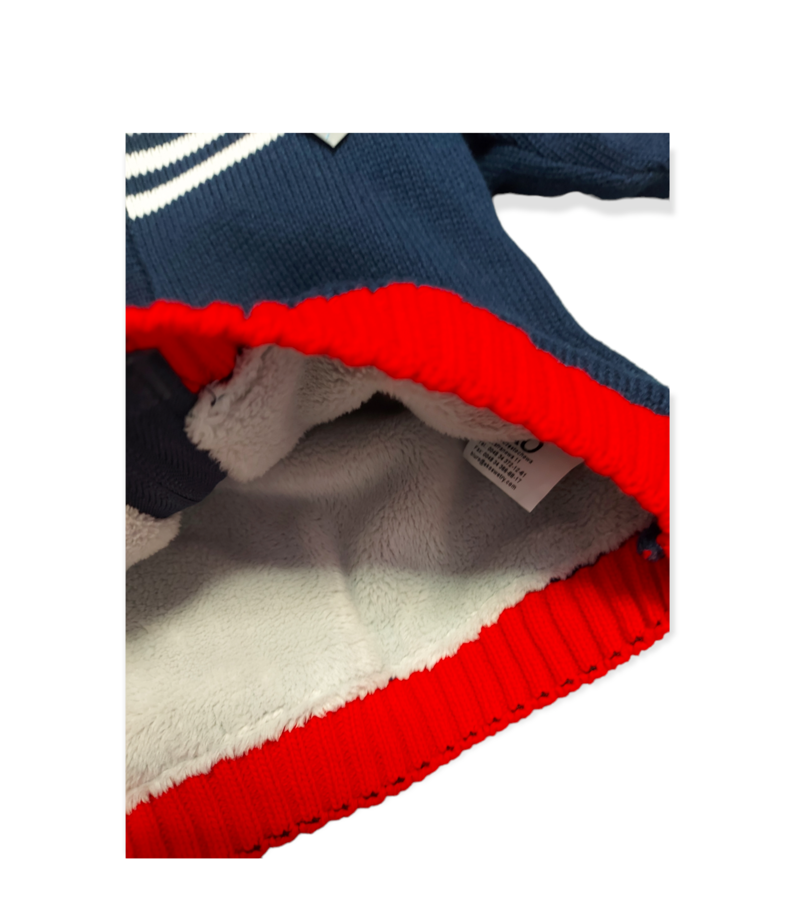 Chlapčenský podšitý sveter/bundička - modrý veľ. 68