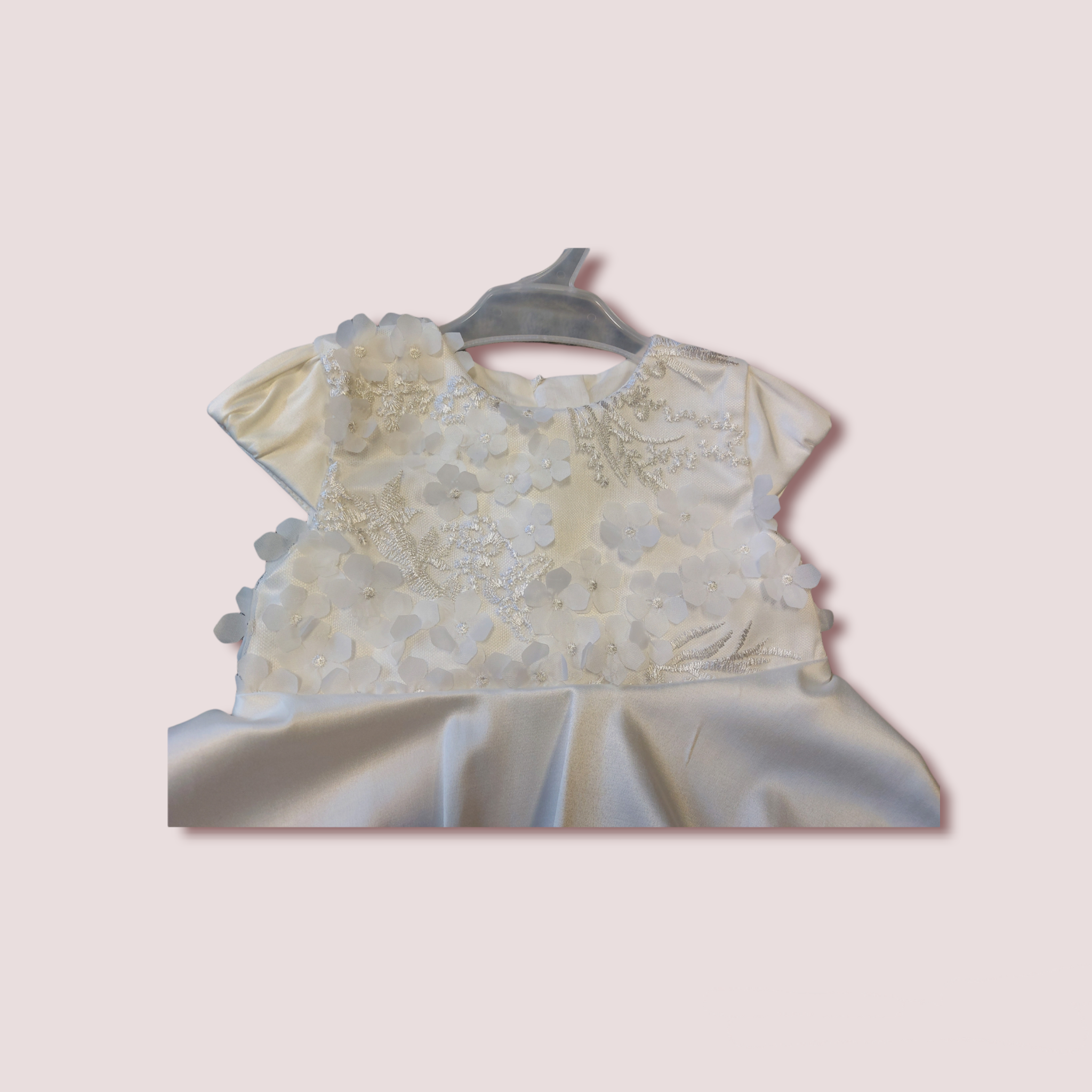 Krémové saténové šaty s bolerkom veľ. 62, 80