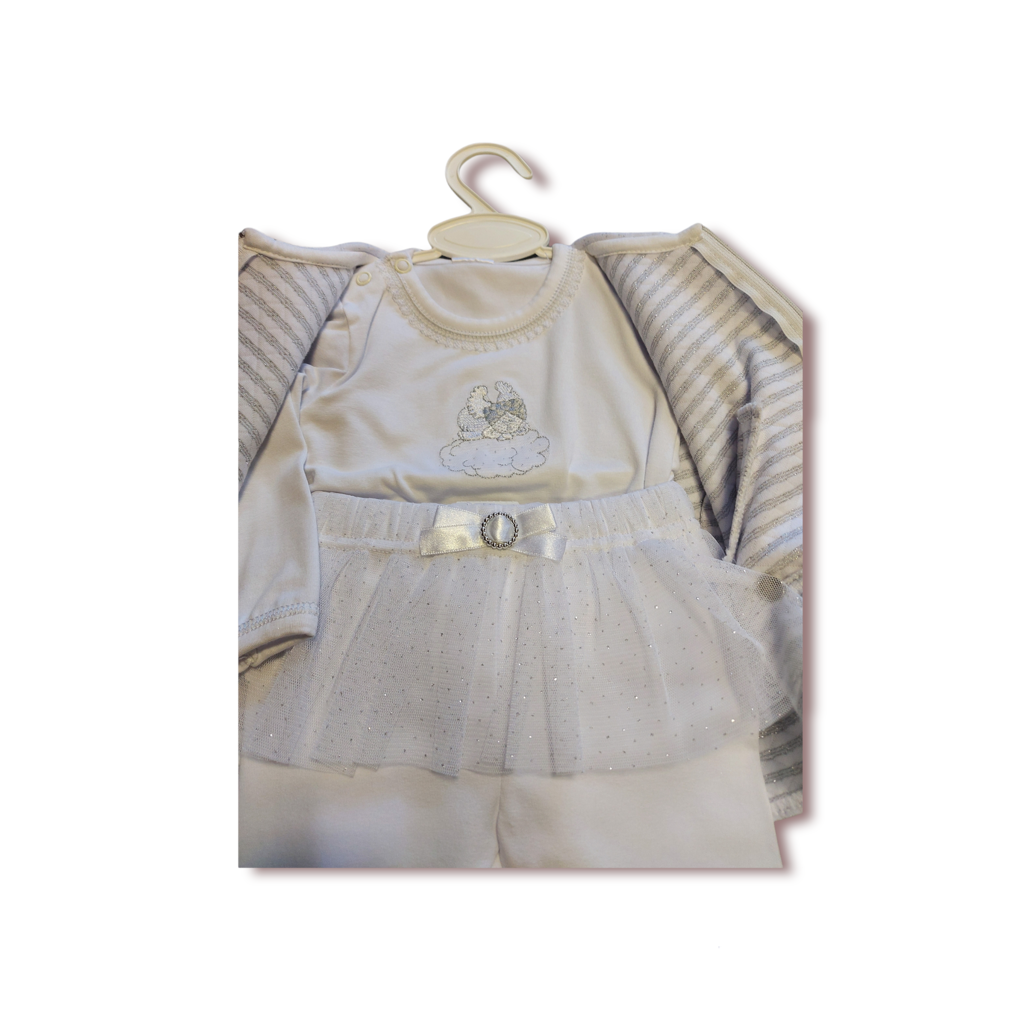 Bielý 3-dielný komplet veľ. 68, 74