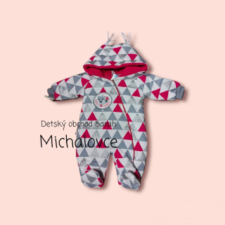 Dievčenský zimný overal trojuholník veľ. 62, 74