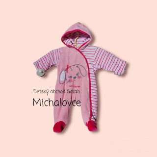 Dievčenský zamatový zimný overal - veľ. 56/62