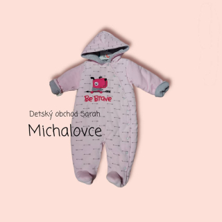 Dievčenský zamatový zimný overal - veľ. 74