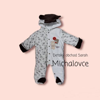 Zamatový overal - veľ. 0-3mesiacov