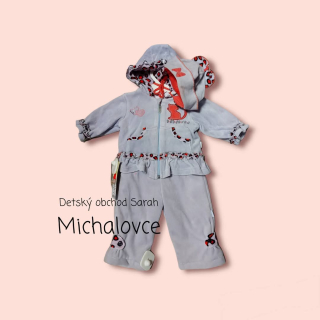 Dievčenská zamatová súprava - veľ. 68