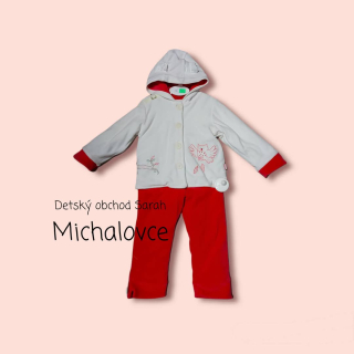 Dievčenská zamatová súprava - veľ. 86