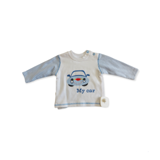 Chlapčenské tričko modré autíčko veľ. 62