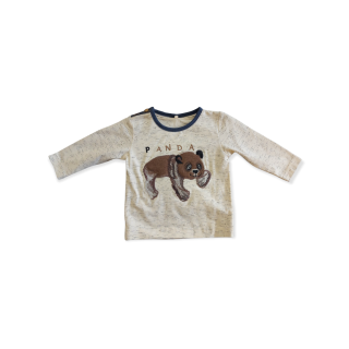 Chlapčenské tričko béžové medveď veľ. 68, 74