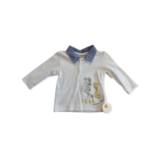 Chlapčenské tričko biele s golierikom veľ. 68