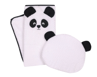 Súprava ANIMALS deka + vankúš biela