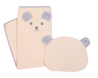 Súprava ANIMALS deka + vankúš béžová