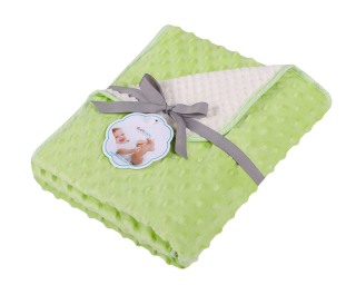 Deka minky + KORAL zelená