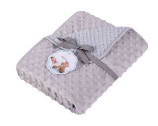 Deka minky + KORAL sivá