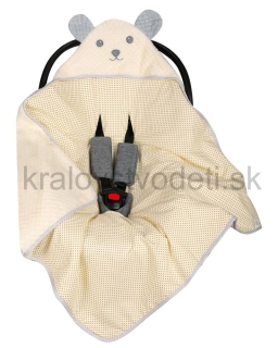 Zavinovačka do autosedačky ANIMALS - béžová