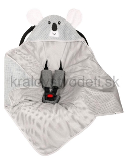 Zavinovačka do autosedačky ANIMALS - sivá