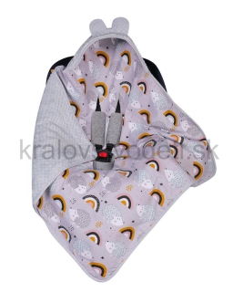 Zavinovačka do autosedačky sivý ježko