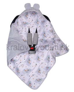 Zavinovačka do autosedačky sivé zvieratká