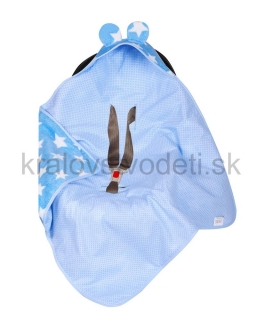 Zavinovačka do autosedačky modrá - hviezdy