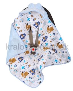 Zavinovačka do autosedačky modrá - les