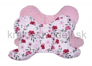 Vankúš - motýlik ružový kvet