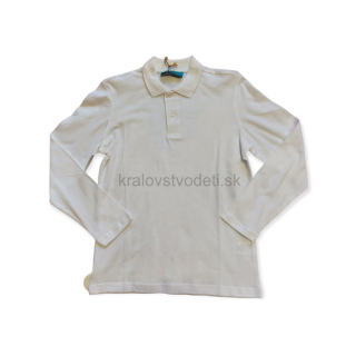 Chlapčenské tričko biele s golierom veľ. 146, 152, 164, 170