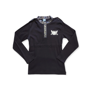 Chlapčenské tričko čierne veľ. 158