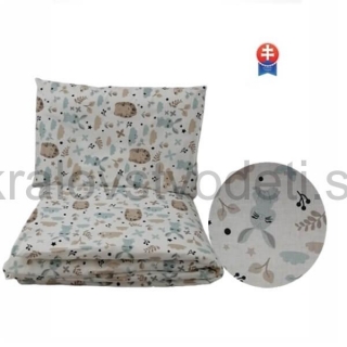 Komplet 2D - 120x90cm - ježko a zajko modrá