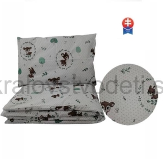 Komplet 2D - 120x90cm - lesná srnka - hnedo zelená