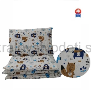 Komplet 2D - 120x90cm - macko - zajko - líška