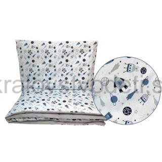 Komplet 2D - 120x90cm - kozmonauti modré