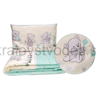 Komplet 2D - 120x90cm - macko VLAK mint