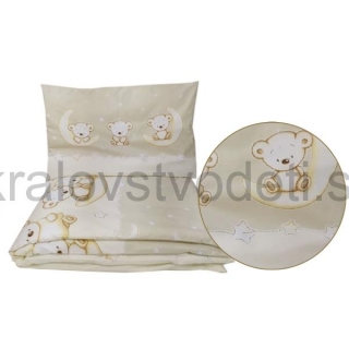 Komplet 2D - 135x100cm - macko LEON béžová