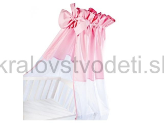 Baldachýn sieťovaný - ružový