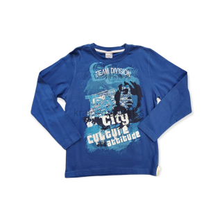 Chlapčenské tričko modré city veľ. 158, 164