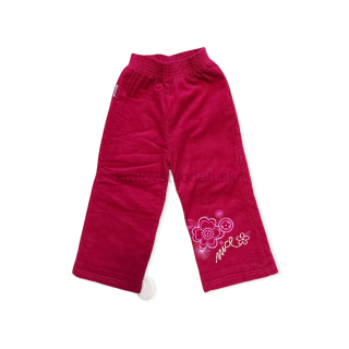 Dievčenské mendžestrové nohavice + flees veľ. 98